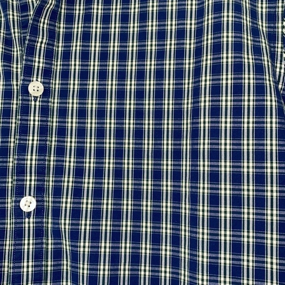 Original Penguin Men’s Heritage Slim Fit Blue Plaid Button Down, 16; 34/35 - Picture 5 of 9